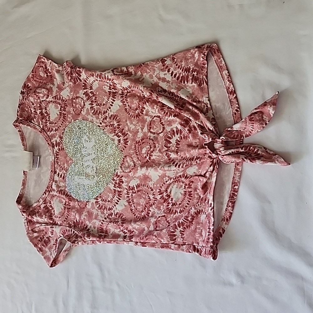 Girl's Jenna & Jessie Sequins Shirt, Color Mauve and Silver, Size 8
